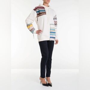 Missoni Elevated Maximalist Cozy Coastal Countryside Patchwork Hoodie  XS 